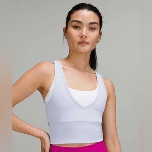 Lululemon Prower Pivot Light Purple Ribbed Tank Top